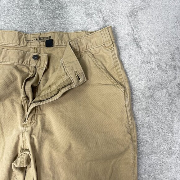 Carhartt Relaxed Fit Pants Men's 40 Bn2291-m Rugged Flex Canvas Khaki Gorpcore - Picture 2 of 16